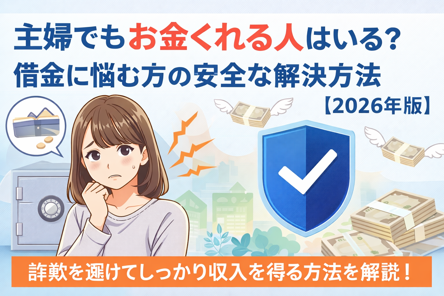 主婦でもお金くれる人はいる?借金に悩む方の安全な解決方法【2026年版】